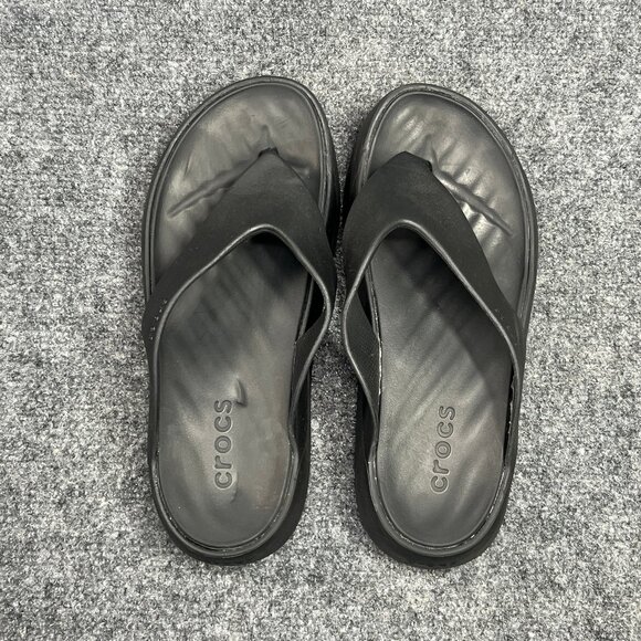 Crocs Getaway‎ Platform Flip Flops Women's 6 Black Athletic Summer Beach Sandals - Picture 8 of 11